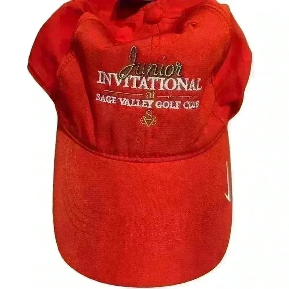 Red Junior Invitational Sage Valley Golf Club Nike Golf Hat NWT Breathable - Picture 1 of 2